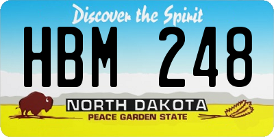 ND license plate HBM248