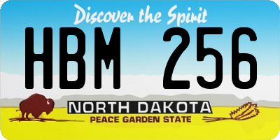 ND license plate HBM256