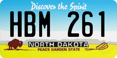 ND license plate HBM261