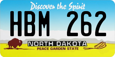 ND license plate HBM262