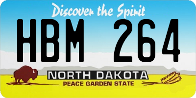 ND license plate HBM264