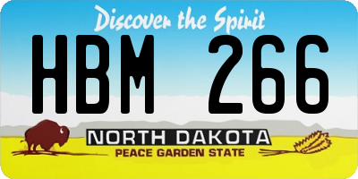 ND license plate HBM266
