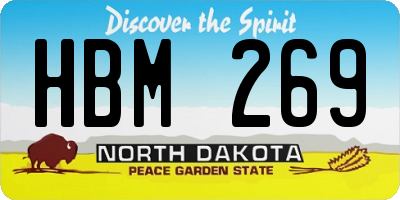 ND license plate HBM269