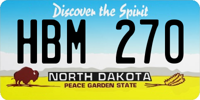 ND license plate HBM270