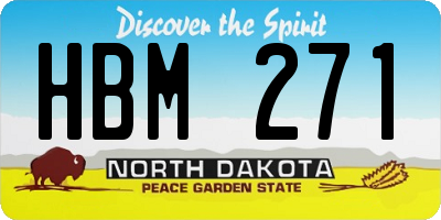 ND license plate HBM271