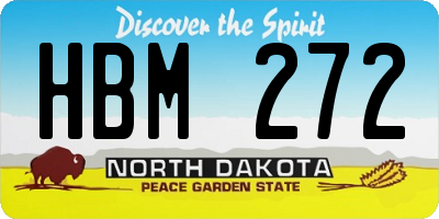 ND license plate HBM272