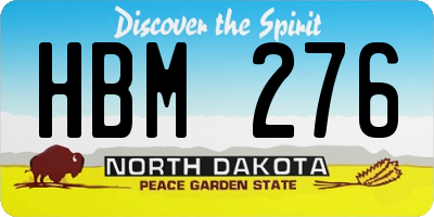 ND license plate HBM276