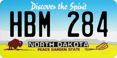 ND license plate HBM284