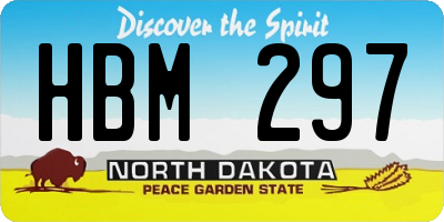 ND license plate HBM297