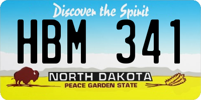 ND license plate HBM341