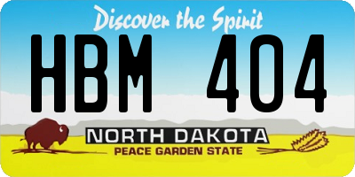 ND license plate HBM404