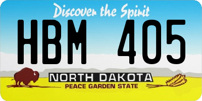 ND license plate HBM405