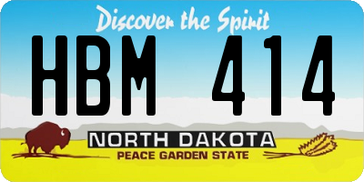 ND license plate HBM414