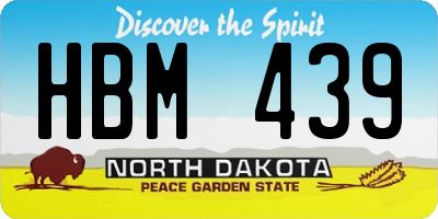 ND license plate HBM439