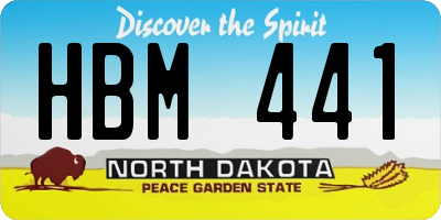 ND license plate HBM441