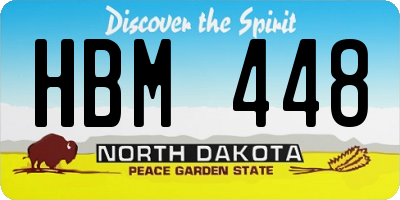 ND license plate HBM448