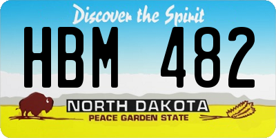 ND license plate HBM482