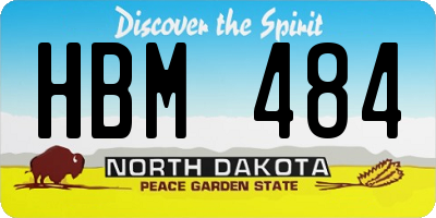 ND license plate HBM484