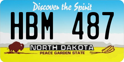 ND license plate HBM487