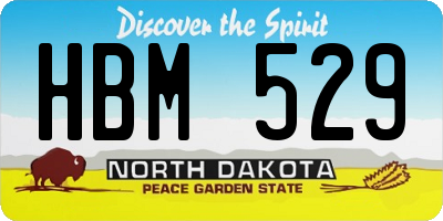 ND license plate HBM529