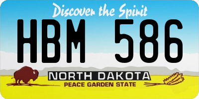 ND license plate HBM586