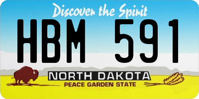 ND license plate HBM591