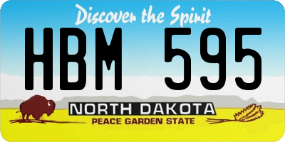 ND license plate HBM595