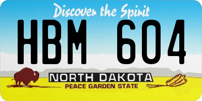 ND license plate HBM604