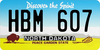 ND license plate HBM607