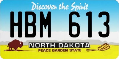 ND license plate HBM613