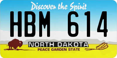 ND license plate HBM614