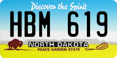 ND license plate HBM619