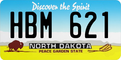 ND license plate HBM621