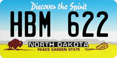 ND license plate HBM622