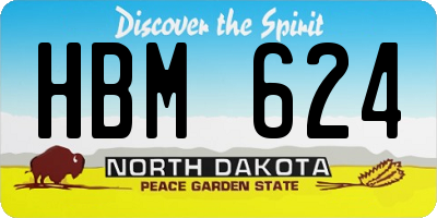 ND license plate HBM624