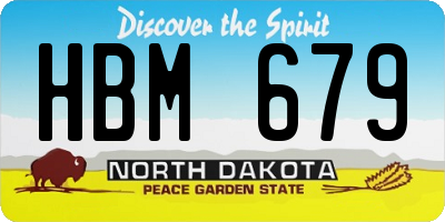 ND license plate HBM679