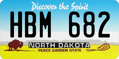 ND license plate HBM682