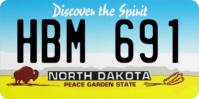 ND license plate HBM691