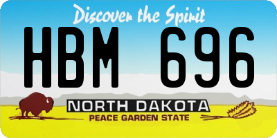 ND license plate HBM696