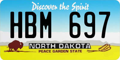 ND license plate HBM697