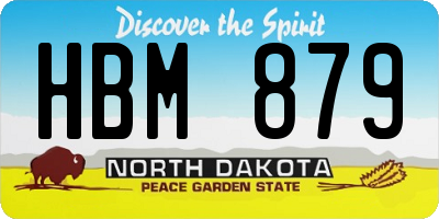ND license plate HBM879