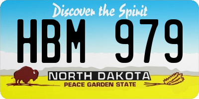 ND license plate HBM979