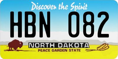 ND license plate HBN082