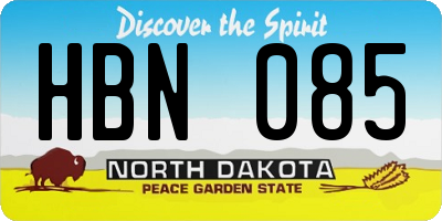 ND license plate HBN085