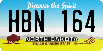 ND license plate HBN164