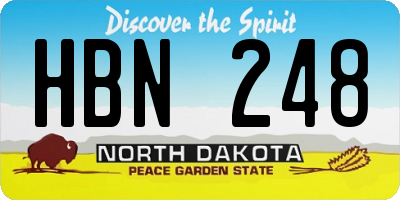 ND license plate HBN248
