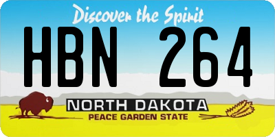 ND license plate HBN264