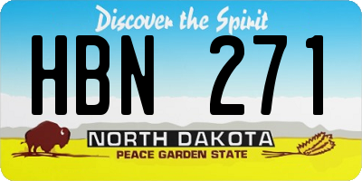 ND license plate HBN271