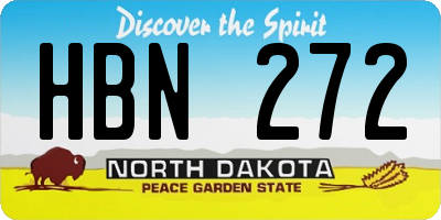 ND license plate HBN272