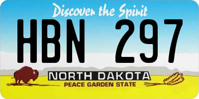 ND license plate HBN297